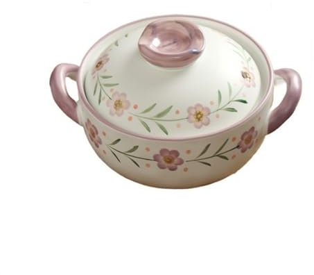 Zuppiera Casseruola Tradizionale Cinese Pentola for Zuppa Domestica Resistente Alle Alte Temperature Pentola for Stufato A Due Orecchie Pentola Antiaderente for Fornelli A Gas Stufa Elettrica In Ceram