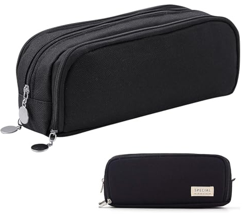 TYXHXTF Pencil Case Large Capacity Pencil Pouch 3 Compartments for Girls Boys Women Men, Multifunctional Pen Bag Stationery Organizer for School and Office