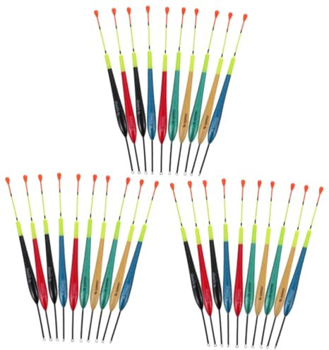 YARNOW 3sets Ergonomic Wooden Fishing Line Depth Adjuster Stopper Angling Tool Fly Fishing Kit 10pcs*3