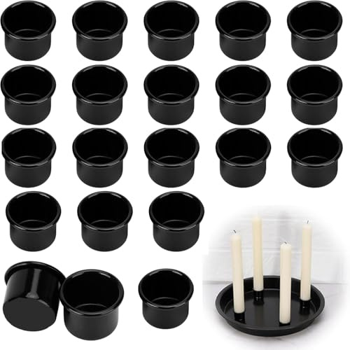 Wohlstand 20 pièces Bougeoirs Magnétiques,Bougie Tasse Bougeoir,Support de Bougies,Bougeoir,Bougies Chauffe-Plat Bougeoir,Bougeoir pour Bougie Chauffe-Plat,Bougie Tasse Bougeoir pour Anniversaires