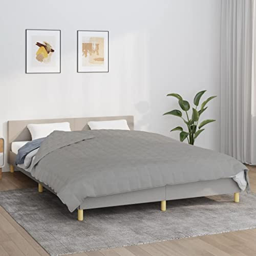 Lauuoeriau Bettwäsche & Bettwäsche, Bettwäsche, Decken, Gewichtsdecke, Grau, 200 x 200 cm, 9 kg Stoff