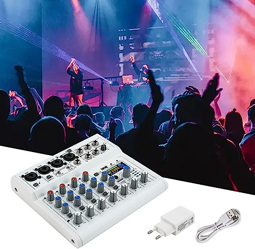 7 Kanal Tragbarer Bluetooth Audio Mixer DJ Konsole Sound Console DJ Mischpult USB Amplifier Mischkonsole für Aufnahmestudio