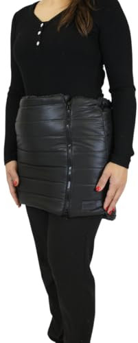 Perfect Wool - Thermorock - Wanderrock Damen - Sportrock mit Schafwolle und wasserdichtem Material, Gesteppt - Outdoor Herbstrock, Winterrock - Warmer Rock für Herbst und Winter - Schwarz - M