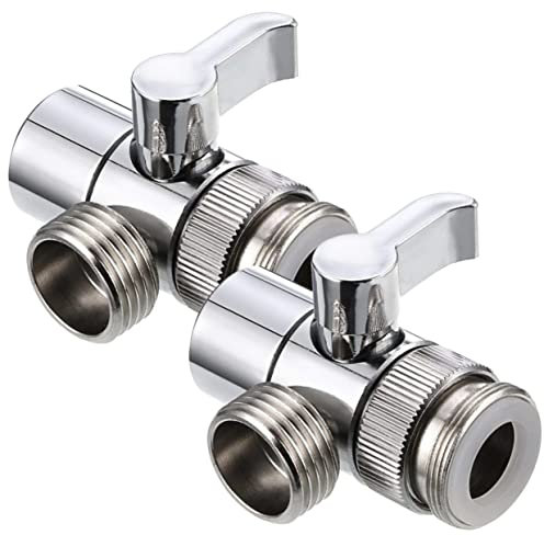 Homoyoyo 2pcs Zinc Alloy Sink Faucet Diverter Adapter Kit Sink Hose Attachment for Faucet Washing Machine Hose Splitter for Kitchen and Bathroom