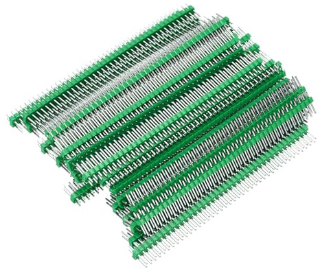 sourcing map 30PCS 40Pin PCB Vite Morsettiera Connettore, 2.54mm Doppia fila PCB Morsettiera Verde