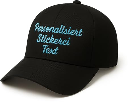 CHARMMYFASHION Kappe Cap Personalisiert für Herren,Damen,Cap Selbst Gestalten,Verstellbares,Personalisierte Baseball Caps Besticken Lassen mit Stickerei Namen
