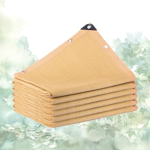 Rete Ombreggiante Traspirante Rete da Giardino Telo Ombreggiante Rete Ombreggiante Copertura di Rete Parasole Beige Vela Ombreggiante Antivento per Gazebo, Giardino, Serra(5x7m)