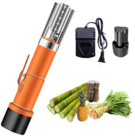 Machine automatique à éplucher la canne à sucre, mini éplucheuse électrique pour canne à sucre, avec batterie d'une capacité de 2200 mAh, pour canne à sucre, noix de coco, citrouille, melon d'hiver