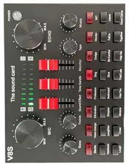 Portable USB Sound Card Featuring Real Time Multiple Input Outputs For Podcasting Singing And Voice Over Applications Portable Sound Device With LED Indicators