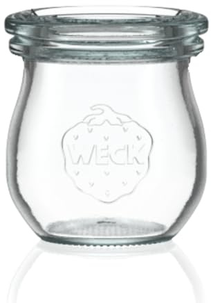 Weck Gläser 60ml – 12er Set mit Deckeln – Tulpenform – robuste, stapelbare Dessertgläser, Einkoch- & Einmachgläser – klein – Weckglas ideal für Nachtisch & Marmelade – Made in Germany