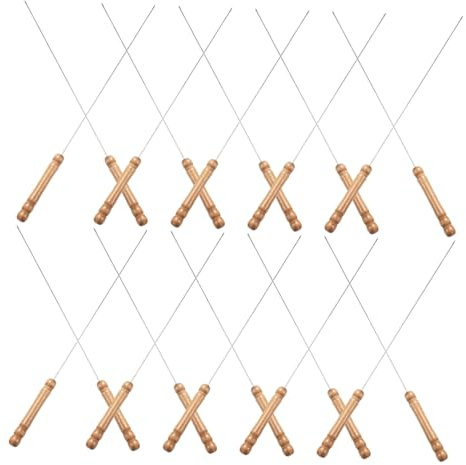 TOYANDONA Lot De 20 Brochettes Rondes En Acier Inoxydable Pour Barbecue En Métal Pour Grillades Pour Viandes Grillées Beige