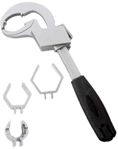 DEARMAMY Clé à Molette Ajustable Double Extrémité pour Plomberie Clé Multifonction pour Salle de Bain et Cuisine Démontage Rapide avec Accessoires pour Tuyaux et Éviers