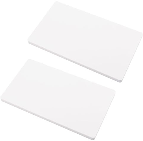 UFURMATE Cubierta Blanca de Pared, 2 Piezas de Placa de Pared de Hueco con 2 Bandas en Blanco de Plástico sin Tornillos, Cubierta de Dispositivo para Salidas o Interruptores No