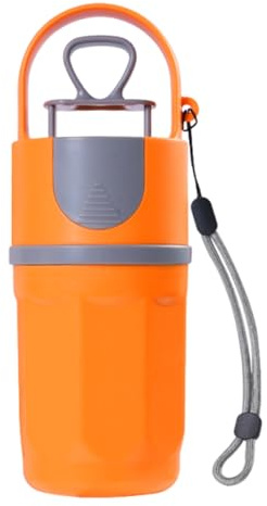 Zanthicia Pinzas compactas de 6 Garras para excrementos de Perro, Resistentes al Desgaste. Herramienta para el manejo desechos con Pinzas portátiles, aptas para Todo Tipo Mascotas, Naranja Gris