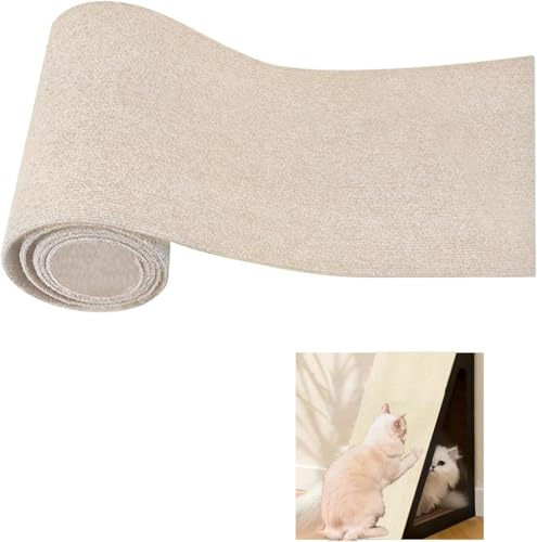 300 cm x 40 cm autoadhesivo Rascador DIY Rascador Tabla de Rascar Sofá Protección para Gato Esterilla Antiarañazos para Soporte de Gato Mango de Madera Torre de Gato