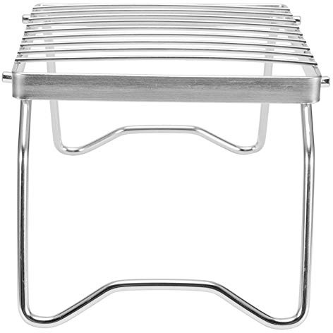 BONKZEBU Portable Stainless Steel BBQ Grill Rack Durable Heat Resistant Folding Mini Grill for Outdoor Beach Picnic Party