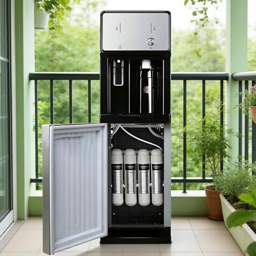 Fontanella A Colonna Erogatore Di Acqua Calda E Fredda Autopulente Riscaldamento Rapido Praticità D'uso Unità Collegata Alla Rete Idrica Con Filtrazione A 4 Stadi Ideale per Hotel,