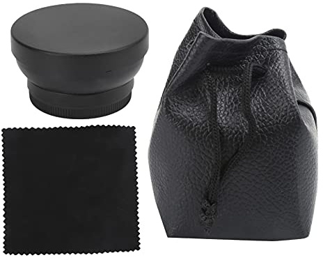 Obiettivo Grandangolare 0.45x per Fotocamere 49mm / 62mm Nero - Lente Aggiuntiva in Vetro Ottico, Maggiore Ingrandimento e Protezione Antiriflesso