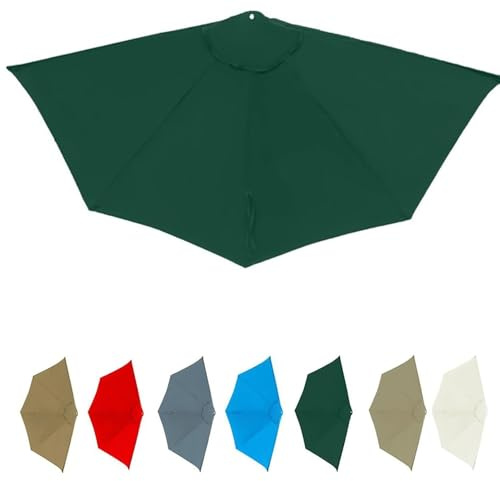Hoowarm Half Parasol Replacement Cover 5 Arms，Outdoor Garden Waterproof Umbrella Replacement Fabric，2.7m 3.0m Patio Parasol Umbrella Canopy for Backyard Garden Market Beach