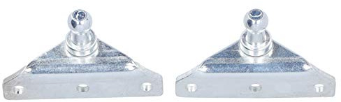 Generic Staffe con Perno Sferico in Acciaio Galvanizzato di Grado Automobilistico da 10 Mm per Molla Puntone a Gas in Argento, Confezione da 2