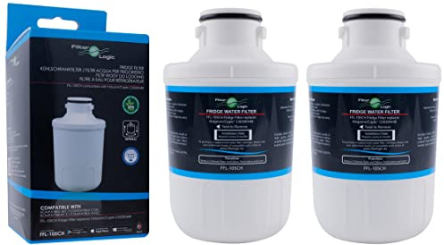 FilterLogic FFL-105CH | 2x Filtre à eau pour Midea, Triomph, Schneider, Thomson frigo américain. Compatible avec Foshan-Micro-Midea 307203200002 MFCMG14211F MFCMG14211FR C00300448 cartouche filtrante