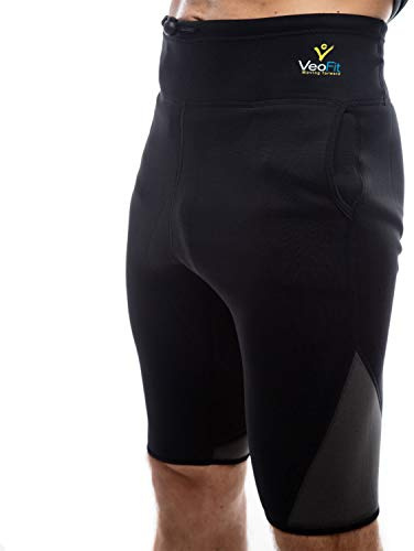 VeoFit Saunahose zum Abnehmen Perfekte Herren Gewichtsverlust Hose für Flacher Bauch und schlanke Oberschenkel. Größe XXXL - Bonus: Fitnessanleitung und Tragetasche