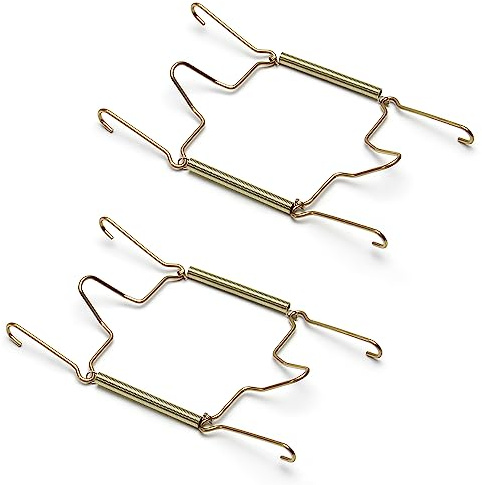 MroMax Lot de 2 crochets muraux invisibles en acier inoxydable de 15,2 cm pour assiettes murales, compatibles avec assiettes décoratives, porte-vaisselle, doré