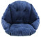 FakeFace Soft Plush Seat Cushion, Thick Chair Pillow with Ties Back Sciatica Relieve,High Back Seat Chair Cushion Pad Cover Perfect for Car, Office Chair,Garden,Sofa Armchairs Wheelchair(Dark Blue)