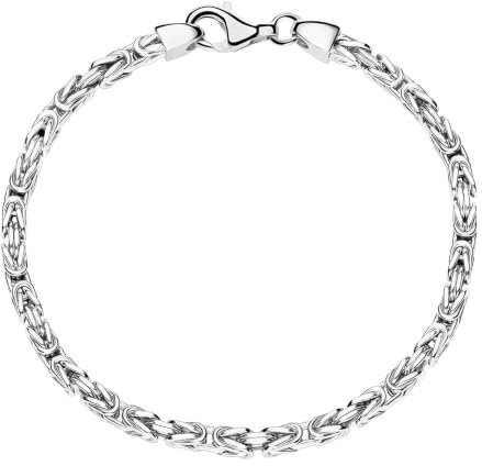 Jewlix Königsarmband Silber 925 rhodiniert, 3 mm, Damen und Herren Armband