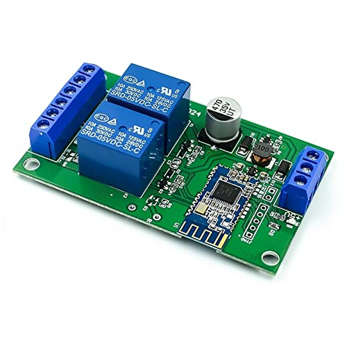 MACHSWON BLE Bluetooth Schalter 2 Kanäle Relais Handy Wireless Fernbedienung Bluetooth Türöffner Modul ZL-RC02