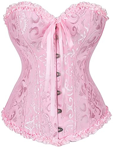 SZIVYSHI Corsetto elegante da donna con pizzo, perfetto per abiti curvy, costume burlesque, vestiti gotici e cerimonie - Sexy e versatile