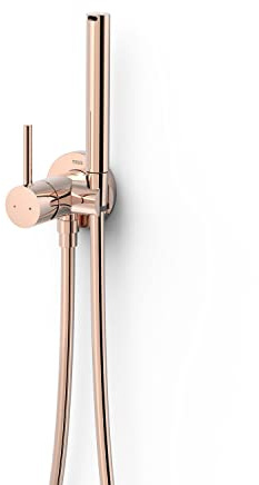 TRES 134123OP ESTUDY EXCLUSIVE Grifo Monomando Empotrado Con Ducha Para Inodoro Oro Rosa 24K