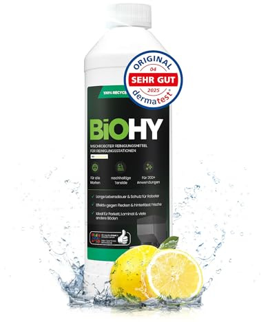 BiOHY Detergente per robot pulitore per stazioni di pulizia con profumo fresco (500 ml), prolunga la durata della stazione di aspirazione, detergente concentrato