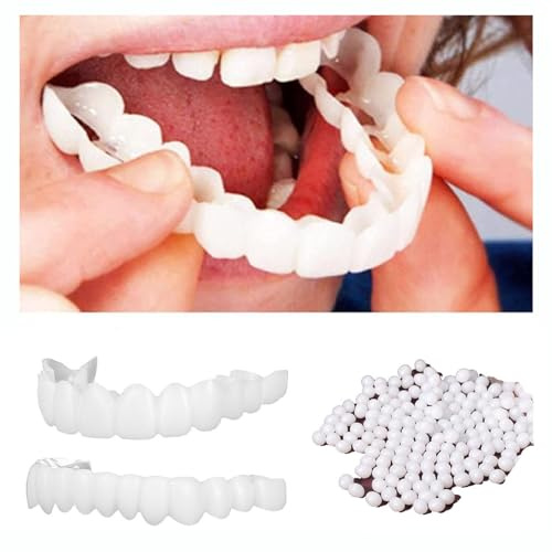 Flipped Warmth 2 Paia Denti Finti Faccette Dentali Estetiche Superiore Inferiore Denti Cosmetici Copertina Orale Confortevole Sorridi Protesi Dentale Faccette Dentali Per Uomini E Donne