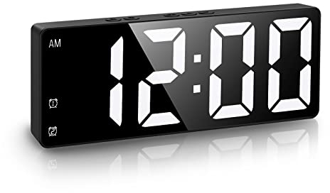 Ankilo Wecker Digitaler, LED-Uhr, elektronische Tischuhr mit Temperaturanzeige, Reisewecker, 12/24H Anzeige, Digitaluhr für Haus, Schlafzimmer, Büro, Kinder, Ältere,Schwarz