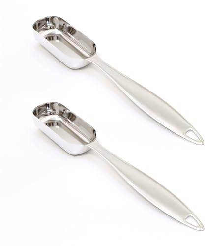 BERYLER 2PCS 1Tablespoon (1tbsp, 3tsp, 15ml, 1/2oz) Single Measuring Spoon, Individual Stainless Steel Long Handle Measure Teaspoon Only