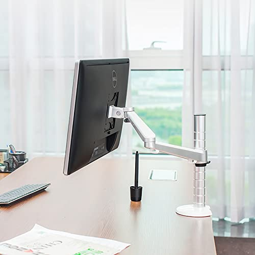 JOuan Universal TV Stand Monitor Mount, Full Motion Articulating Aluminum Monitor Arm, 10-32 Inch Flat/Curved LCD Computer Screens