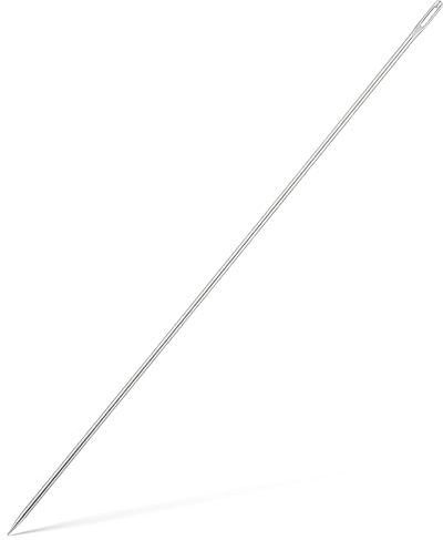 Andibro Agujas de Coser de Acero Inoxidable, 30,5 cm de Largo Agujas de Coser de Gran Cazo 3 mm de espesor para el Hogar Tapiz de Cuero Bordado Moqueta Bricolaje