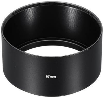 PATIKIL 67mm Paraluce, Paraluce con Superficie Opaca a Lunga Distanza Interno Antiriflesso con Panno per Pulizia per Obiettivo Fotocamera, Nero