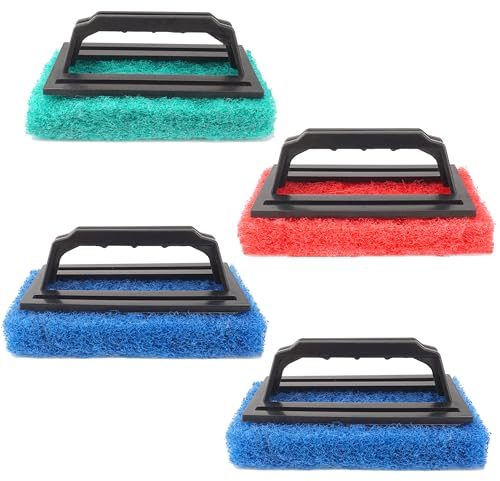 4 pz Schermo Stampa Scrub Pad, Schermo Stampa Inchiostro Raschietto con Maniglia, Serigrafia di Rimozione, Serigrafia Accessori per Recupero Mesh Screen Cleaner