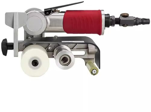 Levigatrice a nastro professionale, levigatrice a nastro pneumatica, con kit nastro abrasivo da 10 pezzi 60 x 260 mm, levigatrice pneumatica per trafilatura di filo metallico, per lavorazione del