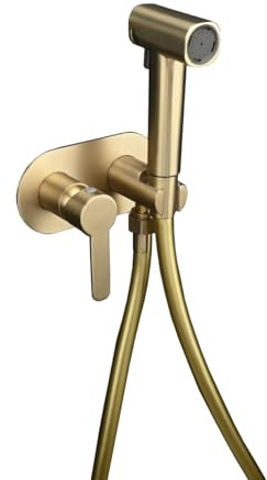 Doccetta Bidet Per Wc Con Miscelatore Doccino Per Bidet E Wc Doccia Per Lavandino Tutto In Rame Oro Spazzolato interruttore Della Maniglia