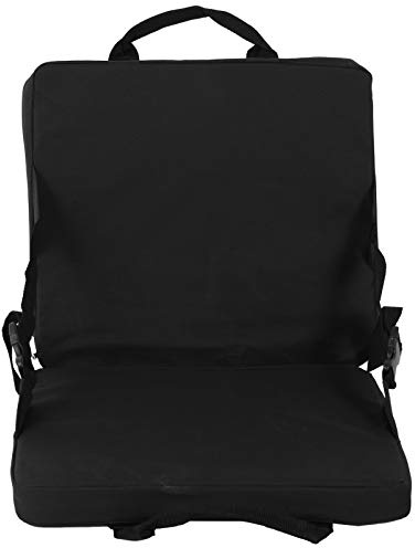 DriKou Floor Chair with Back Support, Meditation Cushion with Back Support 600d Oxford Cloth, Chair Cushion Outdoor Portable Black for Unfold It on the Ground When Using
