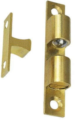 10 Pièces Laiton Double Loqueteau À Billes Laiton Massif Rouleau Loqueteau Fermeture Loqueteau À Double Bille Serrure Porte Coulissante Pour Fermeture De Placard Et Meuble
