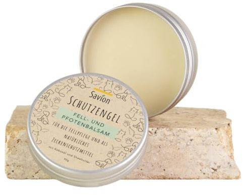 Savion 100% Natürlicher Fell- & Pfotenbalsam für Hunde & Katzen als Schutz vor Streusalz im Winter | Naturkosmetik für Tiere: Kokosöl, Sheabutter & Bienenwachs | Made in Germany