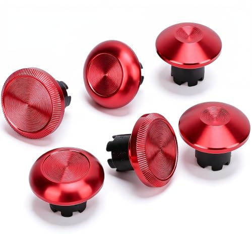 Joysticks de Remplacement for Edge, for Pro, for for Pro, for Xboxone, for XboxSeries, 6 X Capuchons de Joystick, 2 X Joysticks de Remplacement (Rouge)