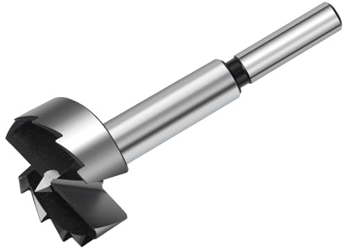 HSAWBIT 28mm Forstner Drill Bit, Forstner Bit Wood Drill Bits for Holes | Hinge Hole Cutter for Woodworking (Ø28mm, length 90mm, Round Shank)