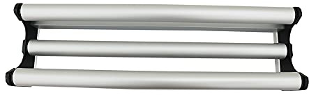 FOKOCALI 39.4 Aluminum Media Roll Holder, Paper Roll Dispenser Paper Cutter Rack for DTF Film and Vinyl Roll