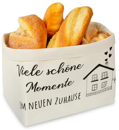 Fantasyon Brotkorb Viele schöne Momente Wohnung Geschenk Brötchenkorb Umzug Oder Auszug Stoff Brötchenkorb Einzugsgeschenk Neues Zuhause Geschenk