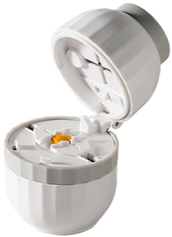 Pillenteiler Mit Splitterfunktion, Tragbare Tablettenbox Mit Aufbewahrung, Halbieren & Vierteln Mit Sicherheitsverschluss Für Haushalt, Senioren, Kinder & Unterwegs